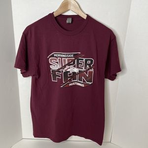 Morningside Mustangs Super Fan T-Shirt, Gildan Dryblend, Medium, Maroon,